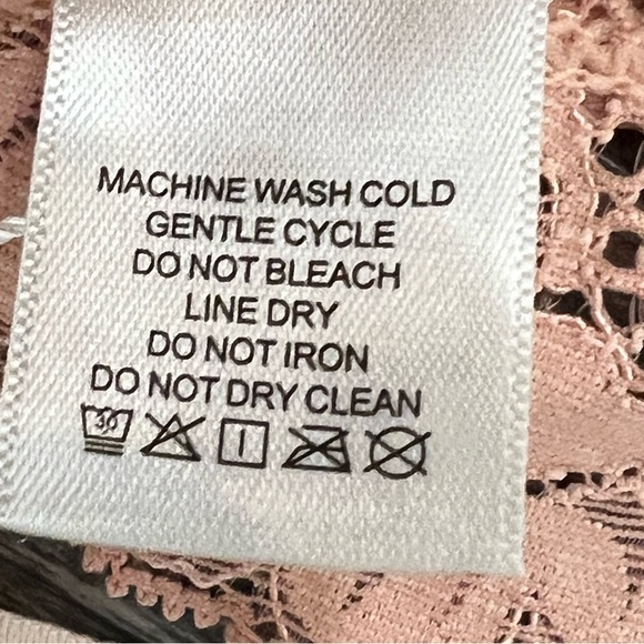 NWT We are HAH Free People Got Ur Back Bra XS Lace & Mesh Bralette Cooper Rose - Picture 11 of 13